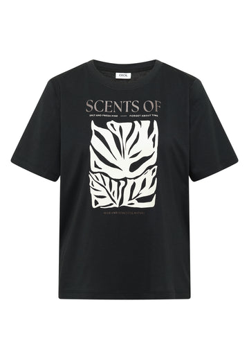 T-Shirt mit Rundhals und Frontprint