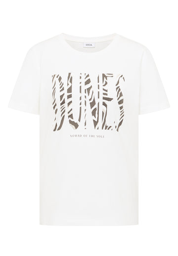 T-Shirt mit Rundhals und Frontprint