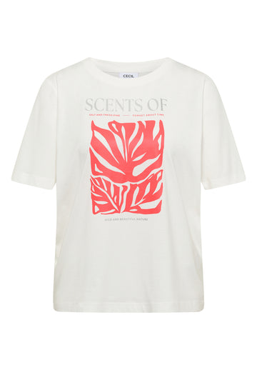 T-Shirt mit Rundhals und Frontprint