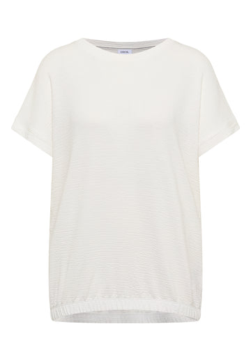 T-Shirt mit Rundhals und Struktur