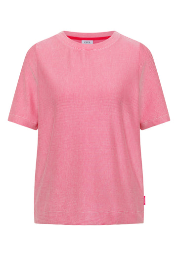 T-Shirt mit feinen Streifen