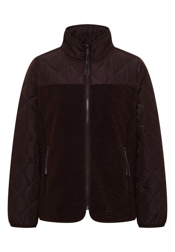 Teddy-Jacke mit Steppdetails