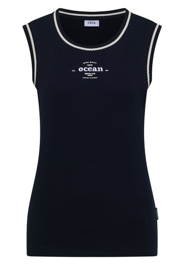 Top mit Kontrastdetails