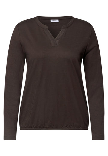 Tunika-Shirt mit Split Neck