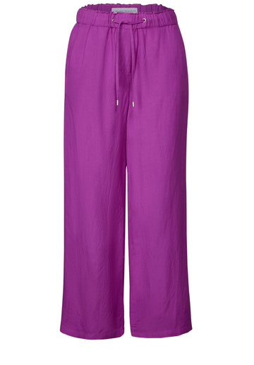 Wide Leg Hose aus Leinenmix