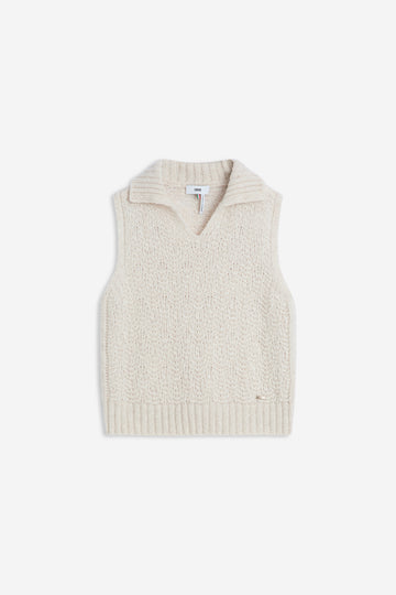 CIJARU Strickpullunder aus Merinowolle mit Polokragen