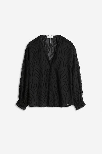 CIPALME Regular-Fit Jacquardbluse