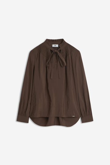 CIPELIN Bluse mit Smokkragen
