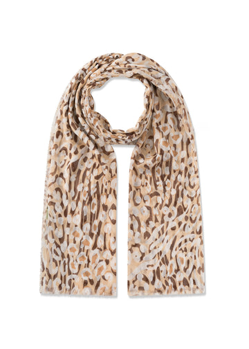 Schal aus Bambus mit Leomuster