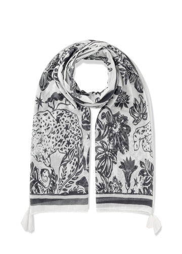 Schal  mit Dschungel-Motiven