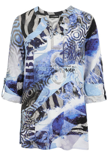 Bluse mit Grafik-Print