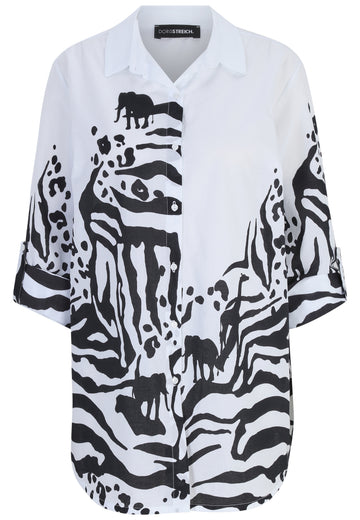 Hemdbluse mit Animalprint