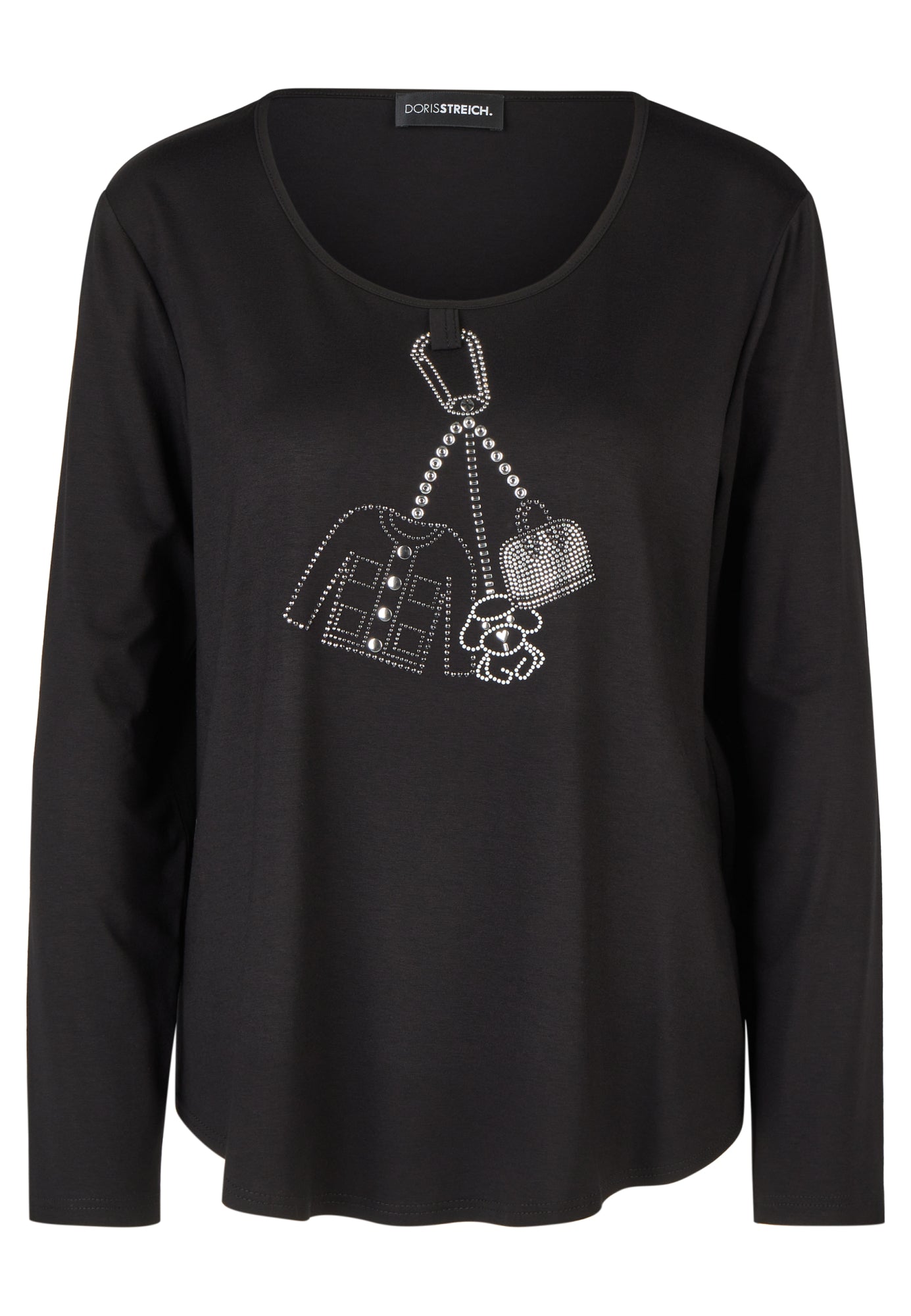Doris Streich Langarmshirts  schwarz