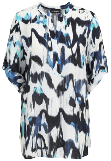 Schlupfbluse mit Allover-Muster