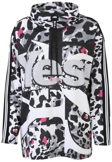 Shirt-Pulli mit Leo-Print