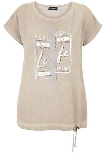 Shirt in lässiger Waschung mit Motiv