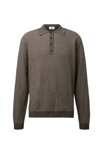 JONNTE Strick-Poloshirt mit Struktur
