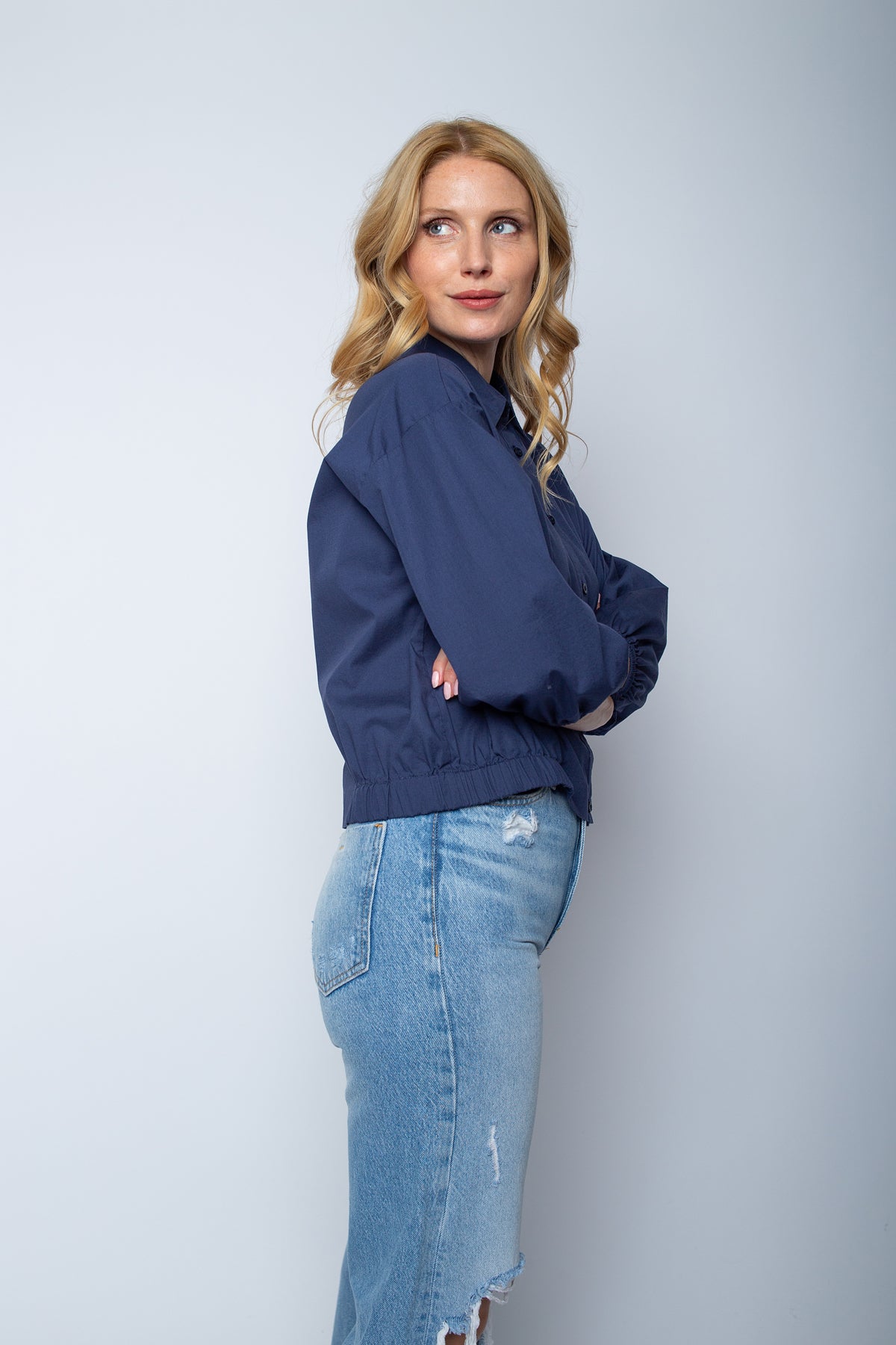 Emily van den Bergh Blusen  dunkelblau