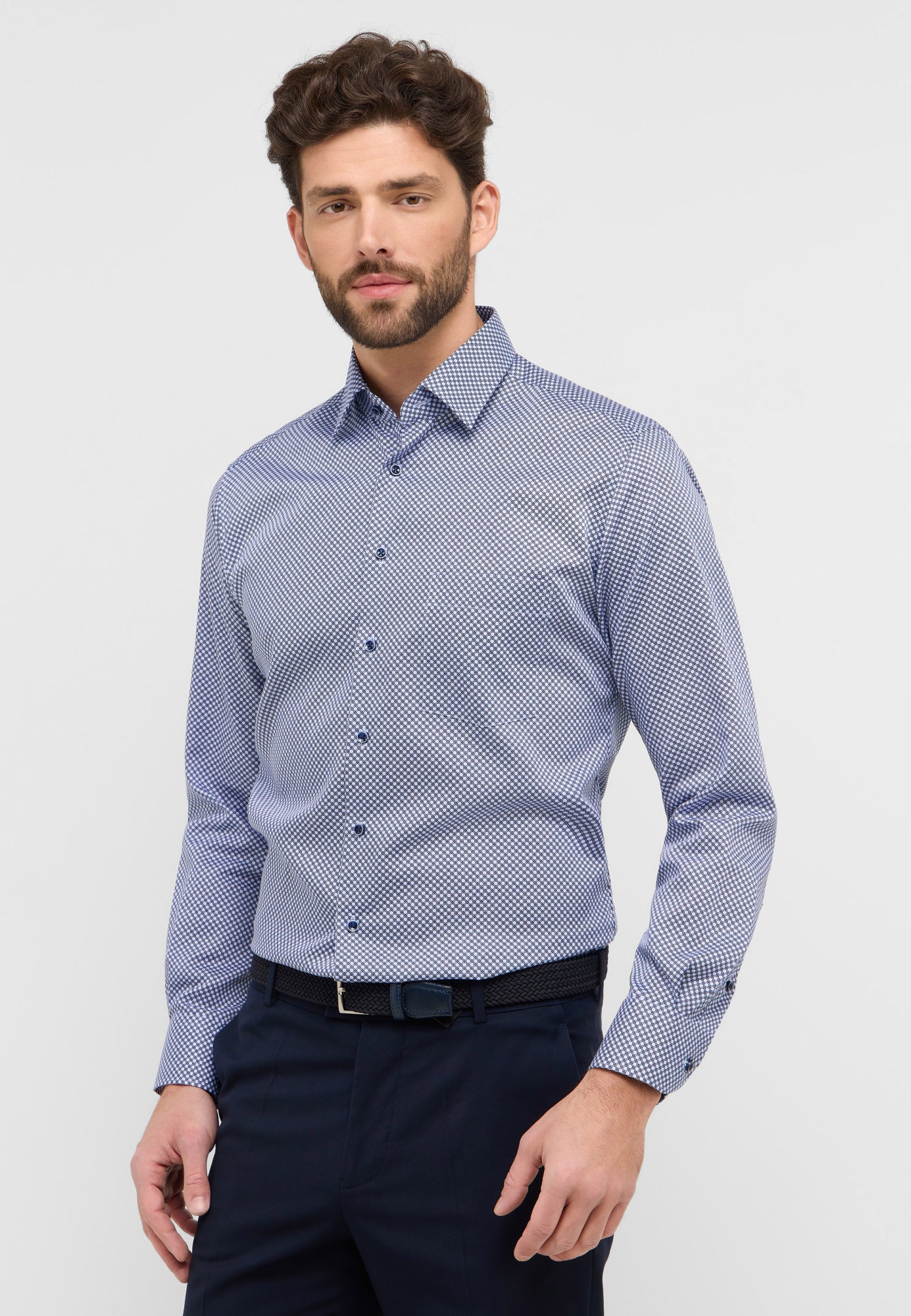 Eterna Hemden  blau