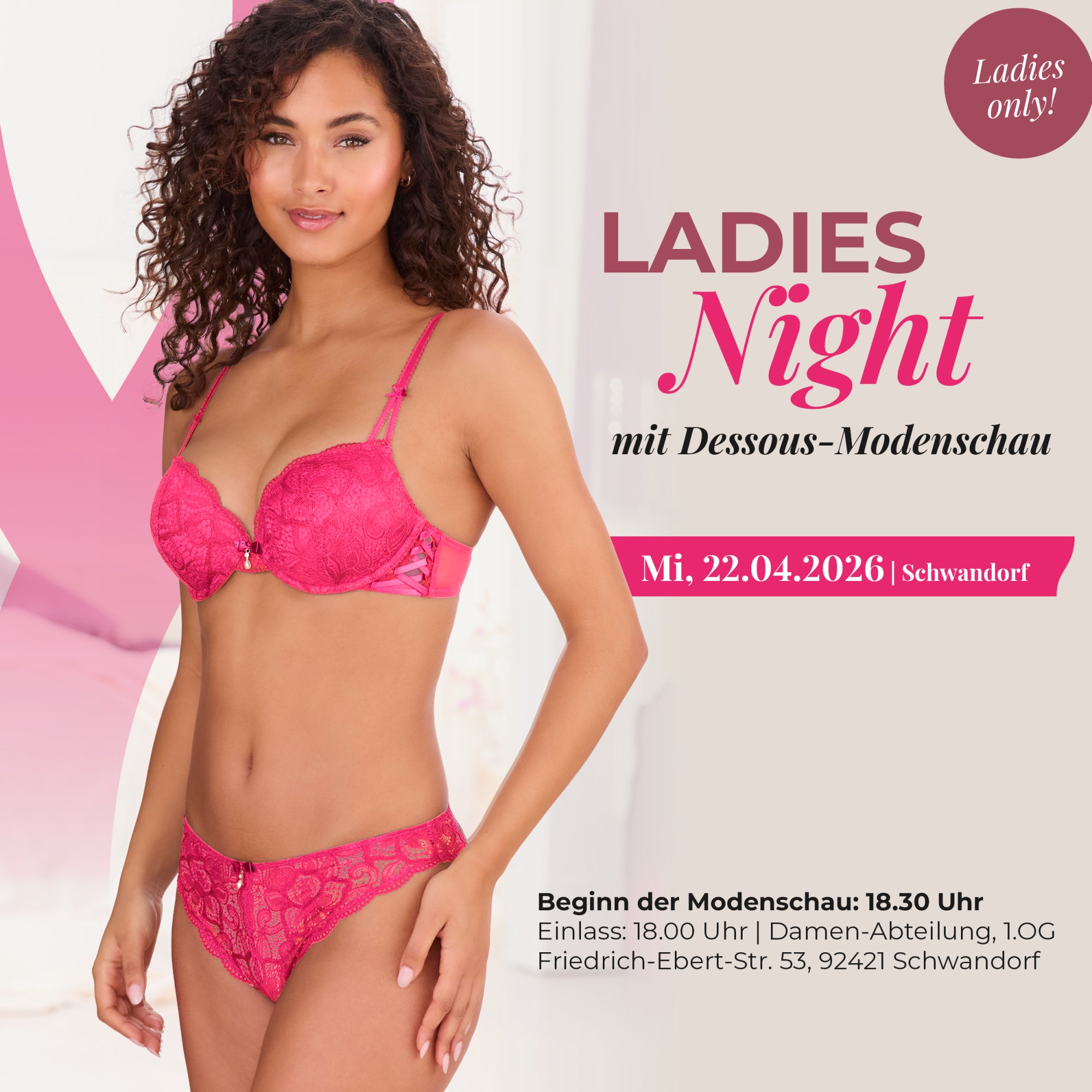 FREY Modenschau Eintrittskarten  pink