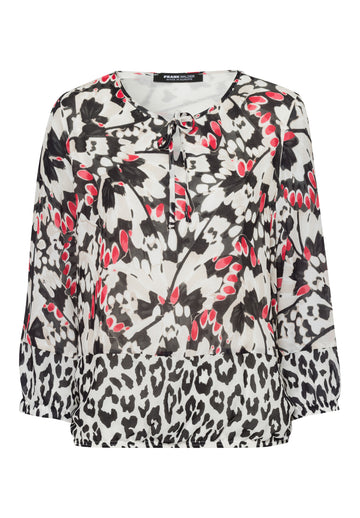 Bluse mit Rundhalsausschnitt