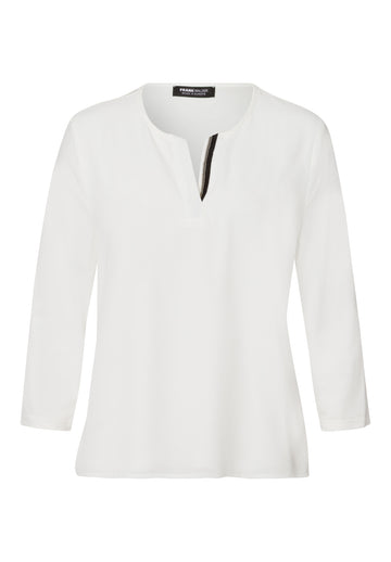 Blusenshirt im Materialmix