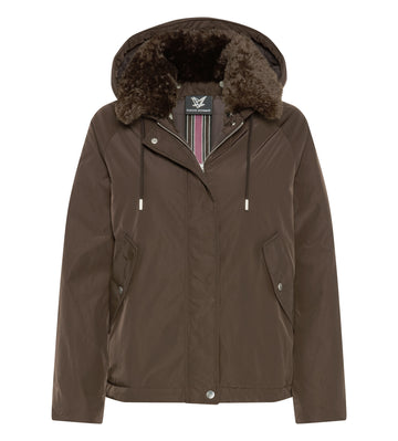 Blousonjacke mit Teddyfell-Kragen
