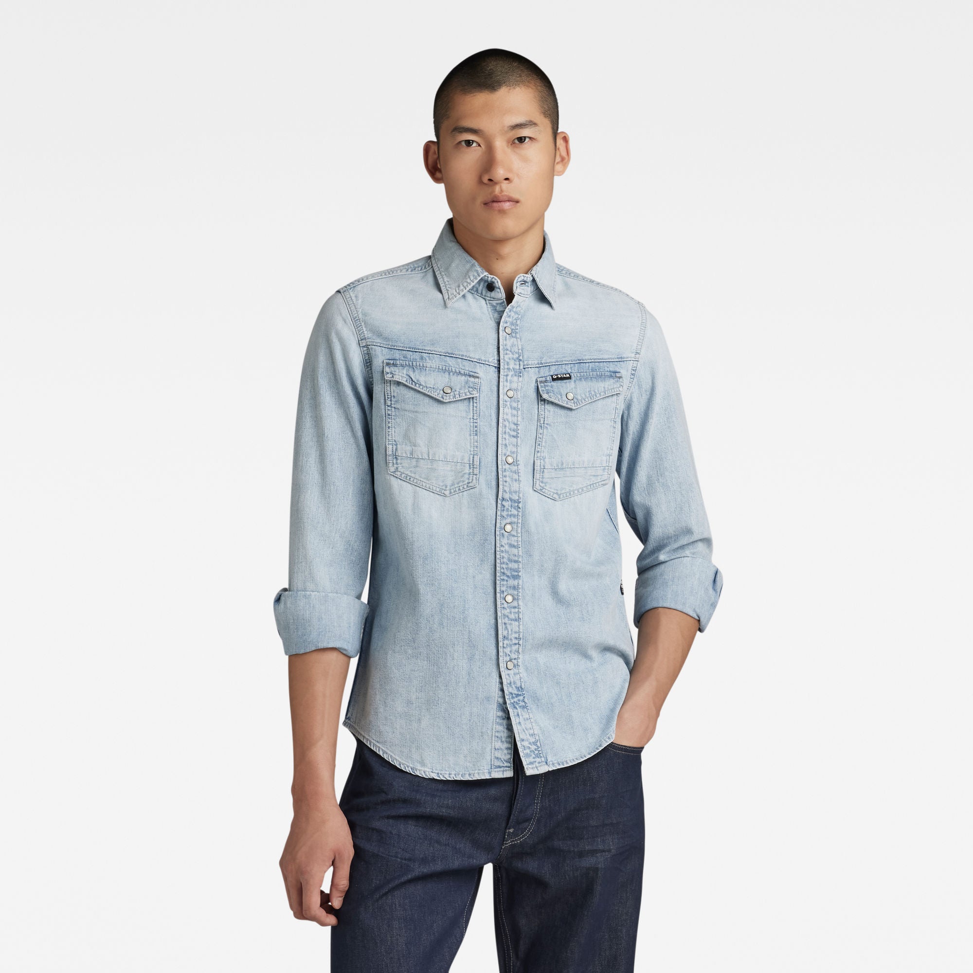 G-Star RAW Hemden  hellblau