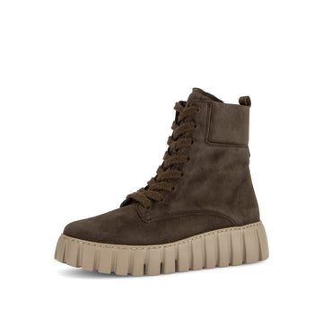 Plateau Stiefeletten aus Rauleder
