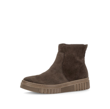 Sportliche Stiefelette aus Leder-Mix