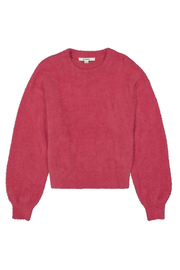 Flauschiger Pullover mit rundem Ausschnitt
