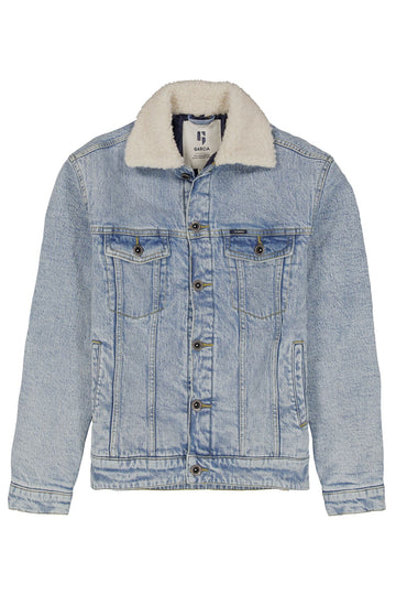 Jeansjacke mit Teddykragen