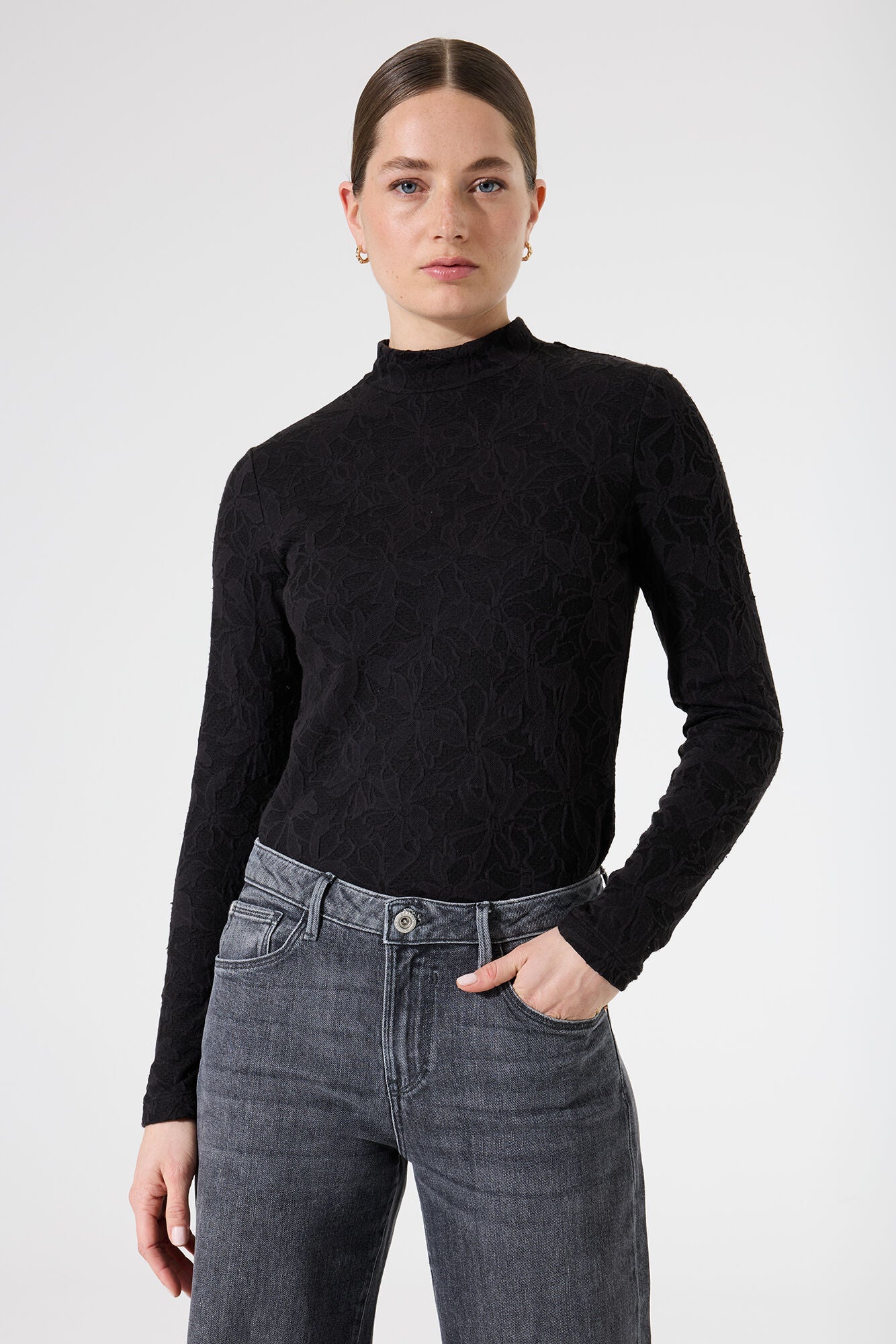 Garcia Langarmshirts  schwarz