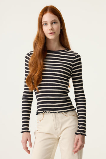 Langarmshirt mit Streifen