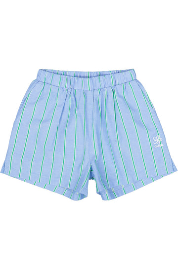 Mädchen Gestreifte Popeline-Shorts
