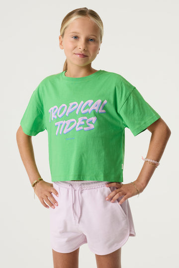 Mädchen T-Shirt mit Textdruck
