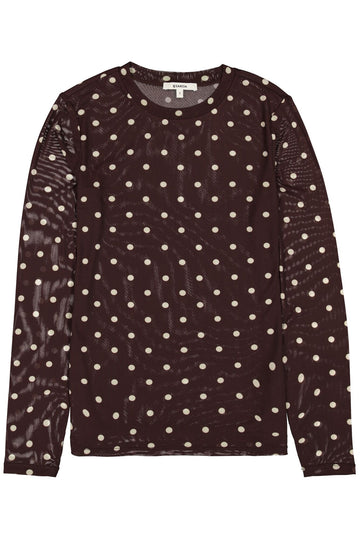 Mesh-Langarmshirt mit Allover-Print