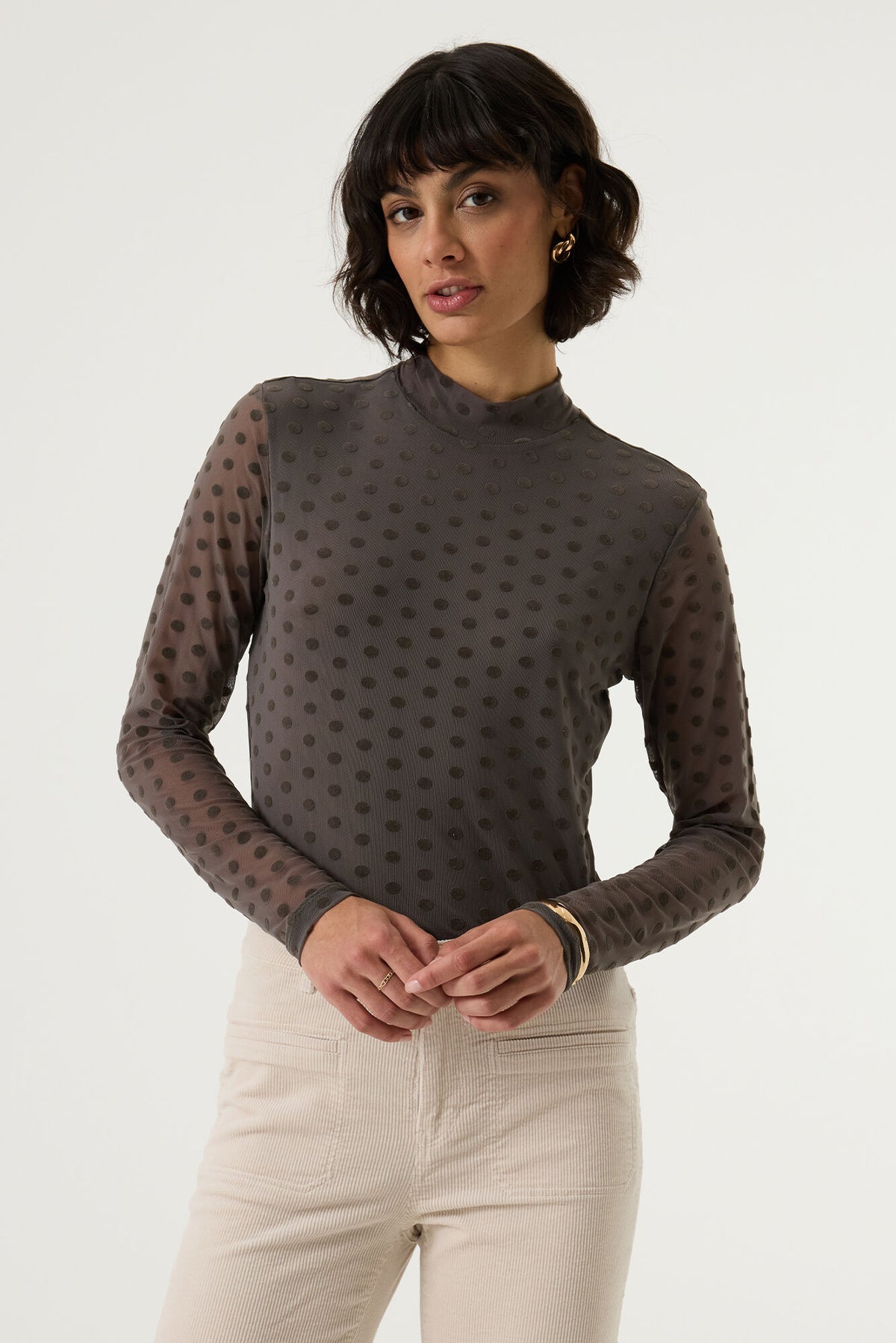 Garcia Langarmshirts  dunkelgrau