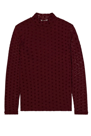 Mesh-Langarmshirt mit Allover-Print