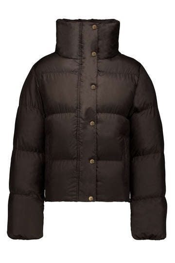 Pufferjacke mit Kapuzenkragen