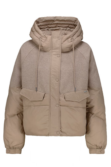 Pufferjacke mit Wolllook