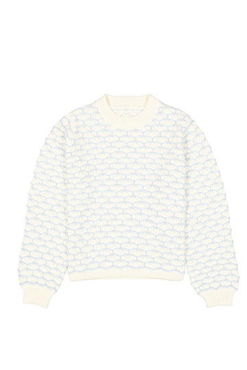 Strukturierter Pullover mit rundem Ausschnitt