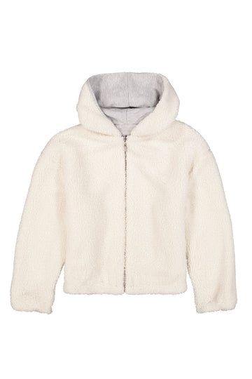 Umkehrbare Jacke aus Teddystoff
