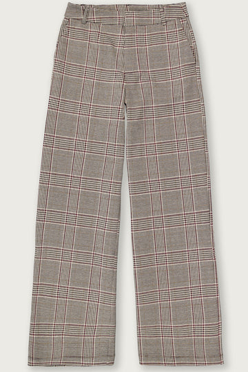 Wide Leg Hose mit Karomuster