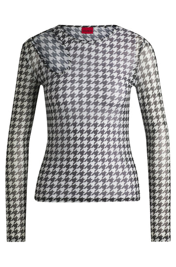 Bedrucktes Longsleeve aus Mesh
