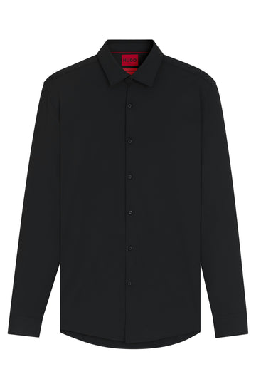 KENNO Slim-Fit-Hemd aus Stretch-Jersey