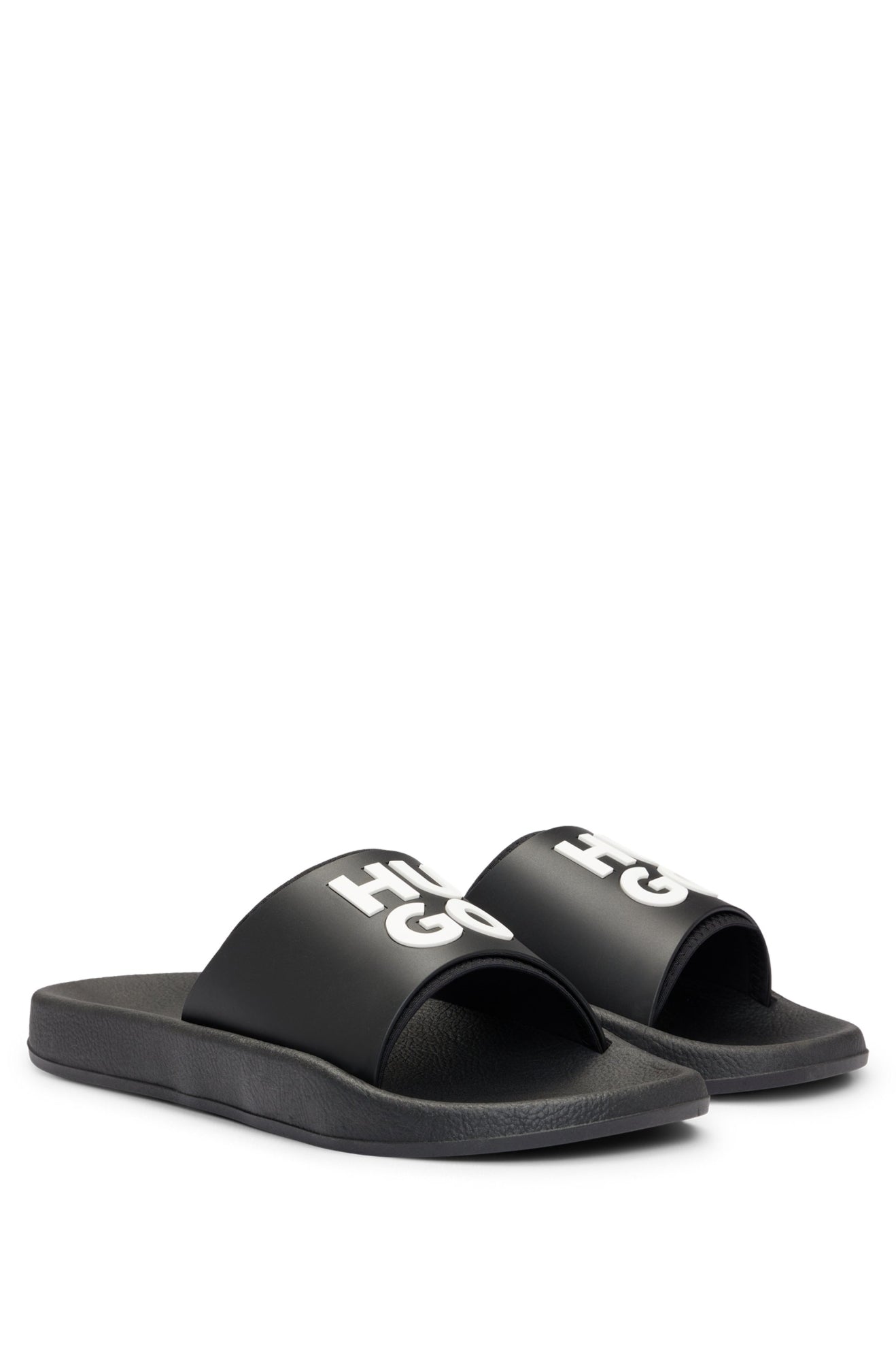 HUGO Badeschuhe  schwarz