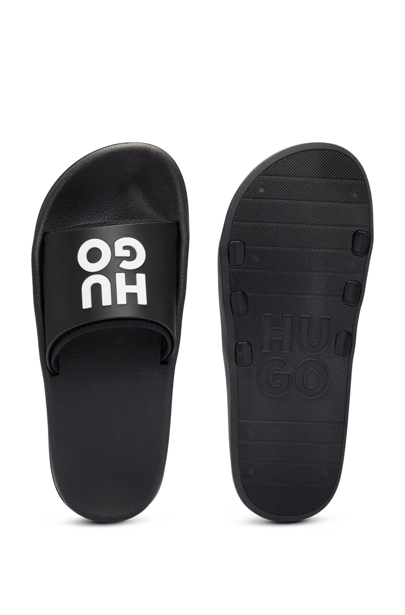 HUGO Badeschuhe  schwarz