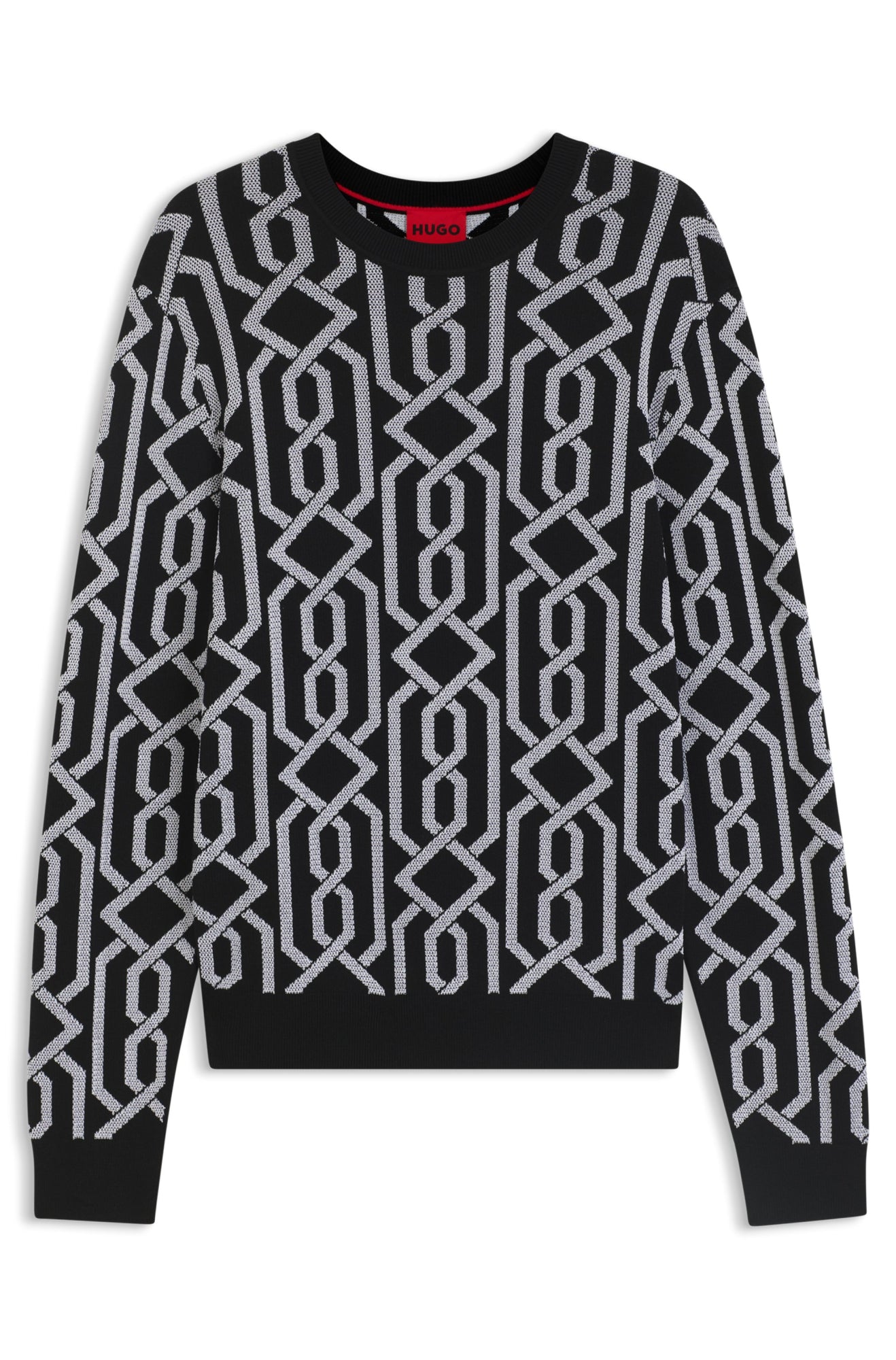HUGO Pullover  schwarz