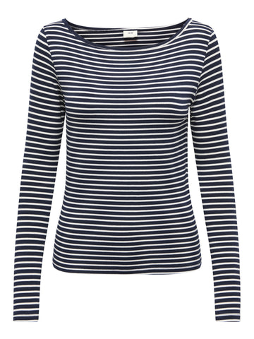 Langarmshirt mit U-Boot Ausschnitt